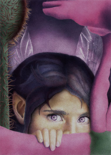 FAERY PEEKING by Kristen Schwartz
